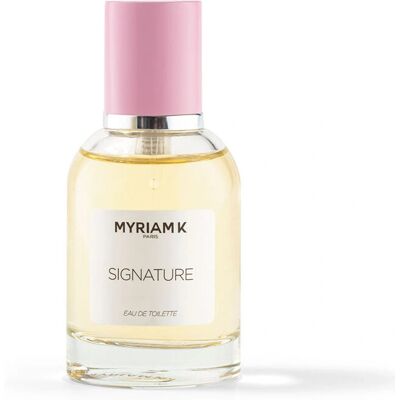 Myriam K Parfum Signature - Parfum Signature Longue Tenue Bouteille Élégante - Publicité Myriam K Parfum Signature - Parfum Signature Longue Tenue Bouteille Élégante - Publicité