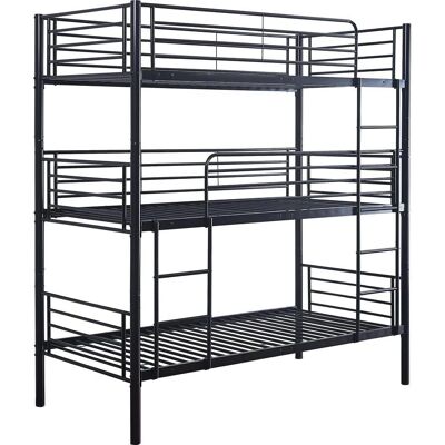 Habitat et Jardin Driehoogslaper - 90x190cm - Zwart Habitat et Jardin Driehoogslaper - 90x190cm - Zwart