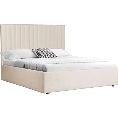 Cama com Arca 'Mia' - 140x190cm - Bege Cama com Arca 'Mia' - 140x190cm - Bege