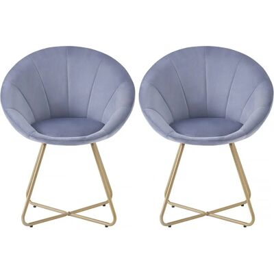 Habitat et jardin Chaises en Velours Rosalie - Lot de 2 - Publicité Habitat et jardin Chaises en Velours Rosalie - Lot de 2 - Publicité