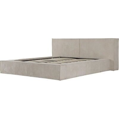 Habitat Bed met Opbergbak - Fluweel - 180x200cm - Beige Habitat Bed met Opbergbak - Fluweel - 180x200cm - Beige