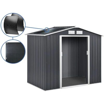 HABITAT ET JARDIN Metalowa szopa ogrodowa Vegas 5,29 m² z panelami słonecznymi HABITAT ET JARDIN Metalowa szopa ogrodowa Vegas 5,29 m² z panelami słonecznymi