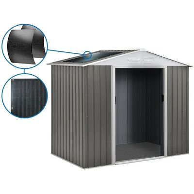 Habitat et Jardin Metalowy domek ogrodowy 5,29m² z panelami słonecznymi Habitat et Jardin Metalowy domek ogrodowy 5,29m² z panelami słonecznymi