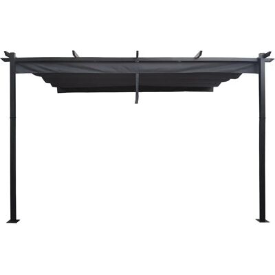 Habitat et jardin - Pergola przyścienna - 3x4m - Szary - Meble ogrodowe Habitat et jardin - Pergola przyścienna - 3x4m - Szary - Meble ogrodowe