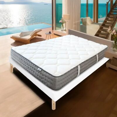 Luxury Literie - Zen - 20cm - 90x190 - Ensemble lit - Publicité Luxury Literie - Zen - 20cm - 90x190 - Ensemble lit - Publicité