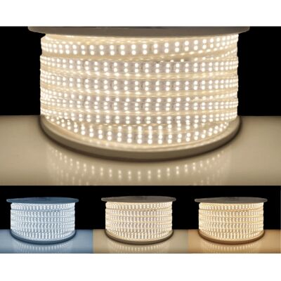 Ruban LED SILAMP Blanc Chaud 50M Double Rangée 220V IP65 2835 180LED/m - Publicité Ruban LED SILAMP Blanc Chaud 50M Double Rangée 220V IP65 2835 180LED/m - Publicité
