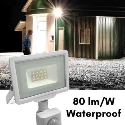 SILAMP Projecteur LED 10W IP65 avec Détecteur de Mouvement - Publicité SILAMP Projecteur LED 10W IP65 avec Détecteur de Mouvement - Publicité