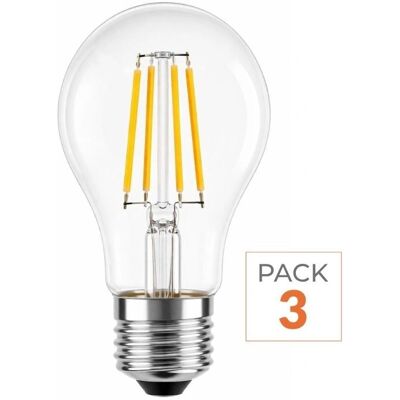 Silamp LED E27 A60 3.8W Filament - 3-pack - 2300K-3500K - Ampoules LED - Publicité Silamp LED E27 A60 3.8W Filament - 3-pack - 2300K-3500K - Ampoules LED - Publicité