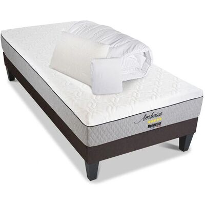 Bellecour Amboise 90x190cm - Pack Literie avec Mousse à Mémoire, Sommier, Oreiller - Publicité Bellecour Amboise 90x190cm - Pack Literie avec Mousse à Mémoire, Sommier, Oreiller - Publicité