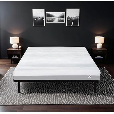 Ensemble Matelas et Sommier Venus 140x200cm - Blanc - Publicité Ensemble Matelas et Sommier Venus 140x200cm - Blanc - Publicité