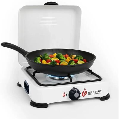 Intec - 1 brûleur 1500W - Couvercle blanc - Cuisinière gaz - Publicité Intec - 1 brûleur 1500W - Couvercle blanc - Cuisinière gaz - Publicité