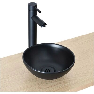 Lavabo de cerámica empotrado Mob-in SOHO - 26cm, negro mate Lavabo de cerámica empotrado Mob-in SOHO - 26cm, negro mate