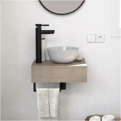 Mob-In - SOHO - 40 cm - lavabo blanco - mueble lavabo de baño Mob-In - SOHO - 40 cm - lavabo blanco - mueble lavabo de baño