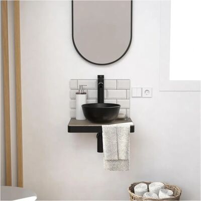 Mob-In - SOHO - 41 cm ancho - lavabo negro mate - Vanity unit Mob-In - SOHO - 41 cm ancho - lavabo negro mate - Vanity unit
