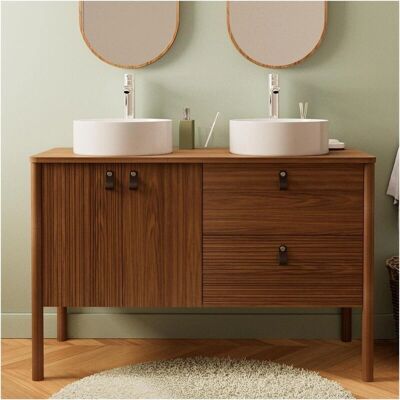 Mob-in - JOY 120cm Lavabo doble - Tablón roble - Lavabos DIEGO Mob-in - JOY 120cm Lavabo doble - Tablón roble - Lavabos DIEGO