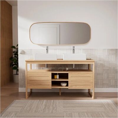 MOB-IN - ATOLL - 140 cm - Roble - Mueble de baño MOB-IN - ATOLL - 140 cm - Roble - Mueble de baño
