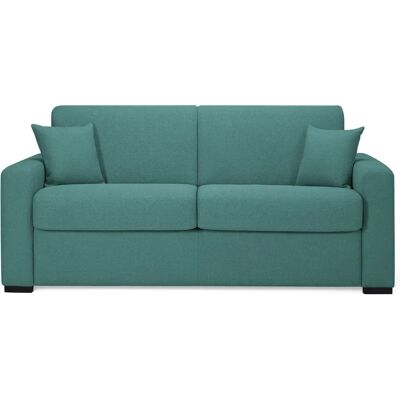 Canapé convertible VERONE - Tweed - Matelas 16cm - 3 places - Turquoise - Publicité Canapé convertible VERONE - Tweed - Matelas 16cm - 3 places - Turquoise - Publicité