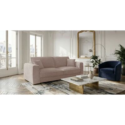 THEOULE - THEOULE - 3 places - Velours côtelé Taupe clair - canapé convertible - Publicité THEOULE - THEOULE - 3 places - Velours côtelé Taupe clair - canapé convertible - Publicité