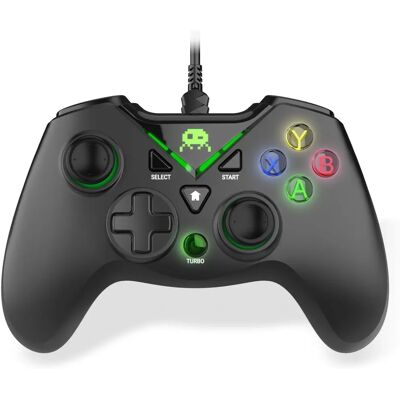 Freaks and Geeks Schwarzer Kabelgebundener Gamepad - 3M Kabel Freaks and Geeks Schwarzer Kabelgebundener Gamepad - 3M Kabel