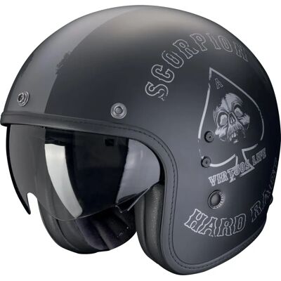 Scorpion Belfast EVO Spade Matt Schwarz-Silber - Motorradhelm Scorpion Belfast EVO Spade Matt Schwarz-Silber - Motorradhelm