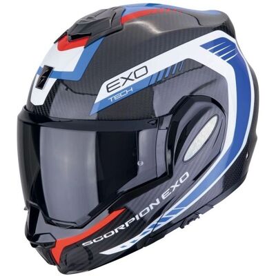 Casque Modular en Carbone Scorpion - Homologation P/J - Léger, Visor Clair - Publicité Casque Modular en Carbone Scorpion - Homologation P/J - Léger, Visor Clair - Publicité