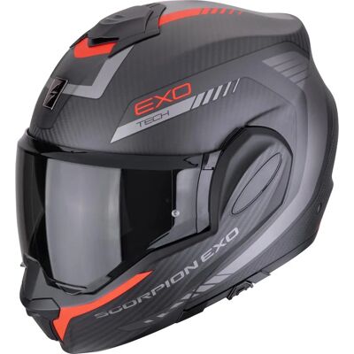 Casque Modulable en Fibre de Carbon Scorpion - P/J, Léger, avec Visor Solaire - Publicité Casque Modulable en Fibre de Carbon Scorpion - P/J, Léger, avec Visor Solaire - Publicité