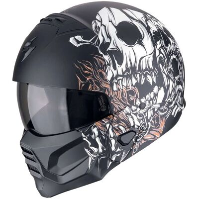 Scorpion EXO-COMBAT II GENESIS Motorradhelm - Matt Schwarz Weiß Gold - 2XL Scorpion EXO-COMBAT II GENESIS Motorradhelm - Matt Schwarz Weiß Gold - 2XL