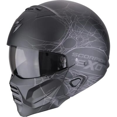 Casco Moto Modulabile Scorpion EXO-COMBAT II Spiderweb - Nero/Argento - M Casco Moto Modulabile Scorpion EXO-COMBAT II Spiderweb - Nero/Argento - M