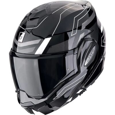 Casco modular Scorpion EXO-TECH EVO CONQUER negro/blanco - S Casco modular Scorpion EXO-TECH EVO CONQUER negro/blanco - S