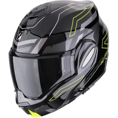 Scorpion EXO-TECH EVO CONQUER Svart/neon gul - Motorsykkelhjelm Scorpion EXO-TECH EVO CONQUER Svart/neon gul - Motorsykkelhjelm
