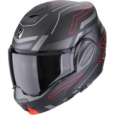 Casque Moto Modulaire Scorpion EXO-TECH EVO CONQUER - Noir et rouge - XS - Publicité Casque Moto Modulaire Scorpion EXO-TECH EVO CONQUER - Noir et rouge - XS - Publicité