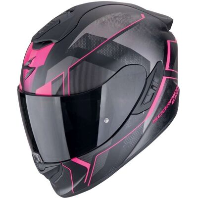 Casco moto nero-rosa Scorpion EXO-1400 EVO II AIR INTENSIO - Casco integrale Casco moto nero-rosa Scorpion EXO-1400 EVO II AIR INTENSIO - Casco integrale