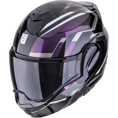 Casque modulable Scorpion Exo-Tech Evo Furio noir/chaméléon - Publicité Casque modulable Scorpion Exo-Tech Evo Furio noir/chaméléon - Publicité
