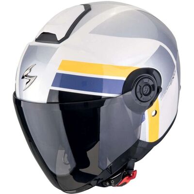 Casco Moto Exo-City II Blur Bianco Argento Giallo - M Casco Moto Exo-City II Blur Bianco Argento Giallo - M