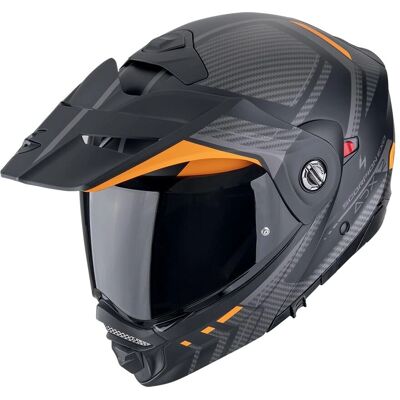 Scorpion LEWIS Matte Black/Orange Modular Motorcycle Helmet - Adventure Type Scorpion LEWIS Matte Black/Orange Modular Motorcycle Helmet - Adventure Type
