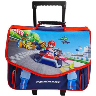 Super Mario - Cartable 41cm - Bleu - CE2-CM2 - Wheeled backpack - Publicité Super Mario - Cartable 41cm - Bleu - CE2-CM2 - Wheeled backpack - Publicité