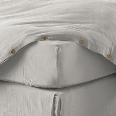 Housse De Rêve - Drap Housse 180x200 - Gaze De Coton Nuage - Bedding Cover - Publicité Housse De Rêve - Drap Housse 180x200 - Gaze De Coton Nuage - Bedding Cover - Publicité