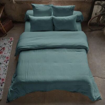 Funda de edredón de gasa de algodón Housse De Rêve - 240x260cm - Pato - Ropa de cama Funda de edredón de gasa de algodón Housse De Rêve - 240x260cm - Pato - Ropa de cama