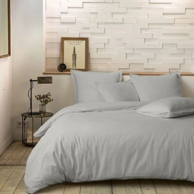 Housse De Rêve PD19155 - Gris perle - 240x220 cm - Percale coton Housse de couette - Publicité Housse De Rêve PD19155 - Gris perle - 240x220 cm - Percale coton Housse de couette - Publicité