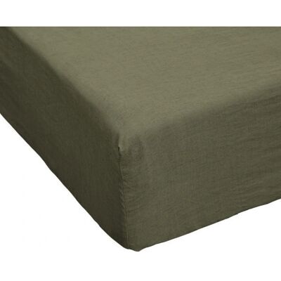 Planète Discount - Drap Housse 180x200 Lin Thym - Fitted sheet - Publicité Planète Discount - Drap Housse 180x200 Lin Thym - Fitted sheet - Publicité