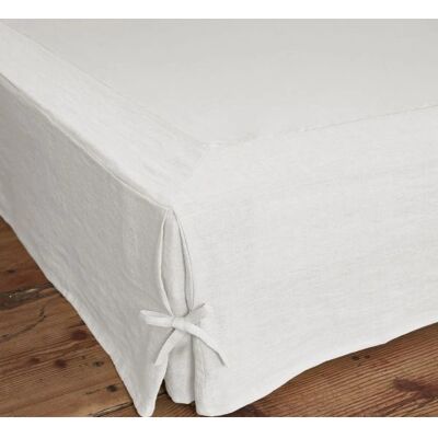 Housse De Rêve - Cache Sommier 140x190 - Lin - Craie - Bed skirt - Publicité Housse De Rêve - Cache Sommier 140x190 - Lin - Craie - Bed skirt - Publicité