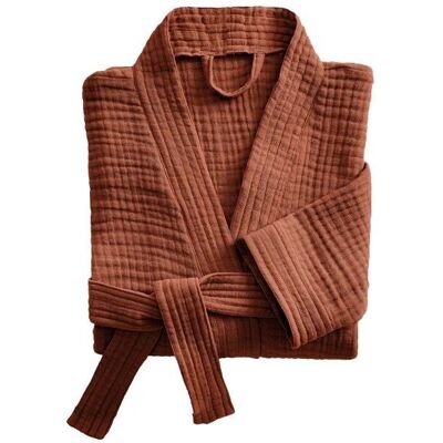 Housse De Rêve - Peignoir De Bain S/M Gaze De Coton - S/M - Terracotta - Bathrobe - Publicité Housse De Rêve - Peignoir De Bain S/M Gaze De Coton - S/M - Terracotta - Bathrobe - Publicité