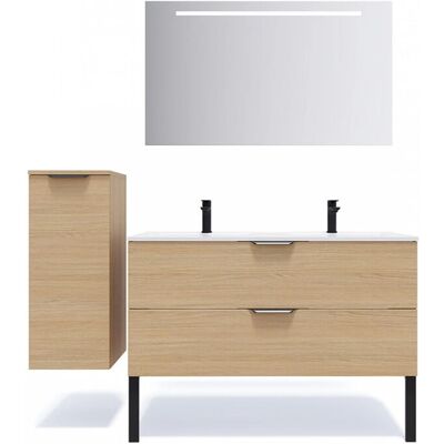 Homifab Venice Meuble salle de bain suspendu double vasque - 120cm - Publicité Homifab Venice Meuble salle de bain suspendu double vasque - 120cm - Publicité