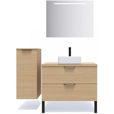 Homifab - Venice - 90cm - 2 tiroirs - Bathroom vanity set - Publicité Homifab - Venice - 90cm - 2 tiroirs - Bathroom vanity set - Publicité