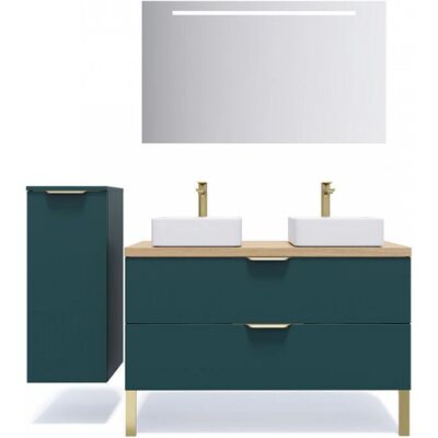 Homifab - Venice - Bleu - 120cm - Vanité de salle de bains - Publicité Homifab - Venice - Bleu - 120cm - Vanité de salle de bains - Publicité