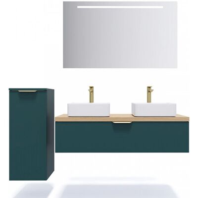 Ensemble de Meubles de Salle de Bain Homifab Venice Bleu - Suspendu, 2 Vasques, 120cm - Publicité Ensemble de Meubles de Salle de Bain Homifab Venice Bleu - Suspendu, 2 Vasques, 120cm - Publicité
