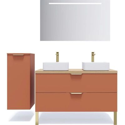 Homifab - Venice - Terracotta - 120 cm - Bathroom Vanity - Publicité Homifab - Venice - Terracotta - 120 cm - Bathroom Vanity - Publicité