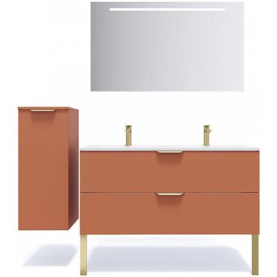 Homifab - Venice - Terracotta - 120 cm - Vanity salle de bains - Publicité Homifab - Venice - Terracotta - 120 cm - Vanity salle de bains - Publicité