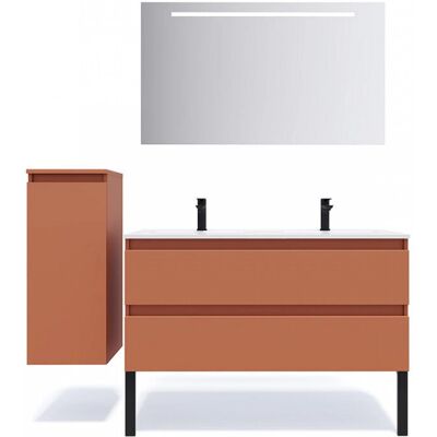 Hudson - Lavabo double suspendu 120cm - Armoire de salle de bains - Publicité Hudson - Lavabo double suspendu 120cm - Armoire de salle de bains - Publicité