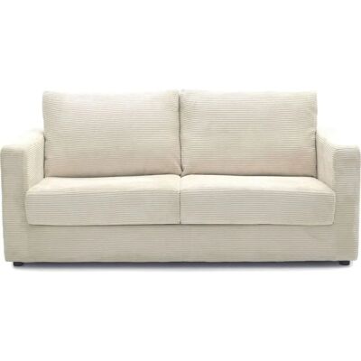 Homifab Canapé Convertible Velours Beige 3 Places - Publicité Homifab Canapé Convertible Velours Beige 3 Places - Publicité